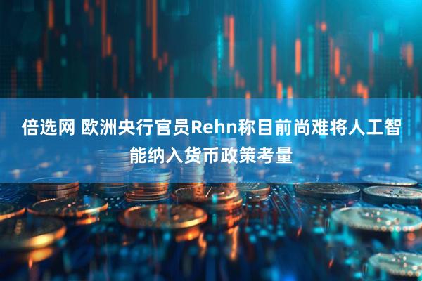 倍选网 欧洲央行官员Rehn称目前尚难将人工智能纳入货币政策考量